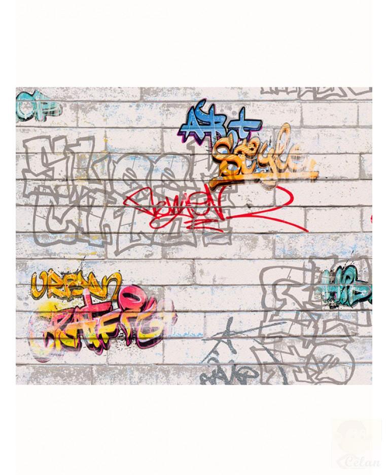 Tapeta Graffiti bílá 10m