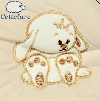 Zavinovačka Cottolare LUX s výšivkou - Králíček - sv. zelená