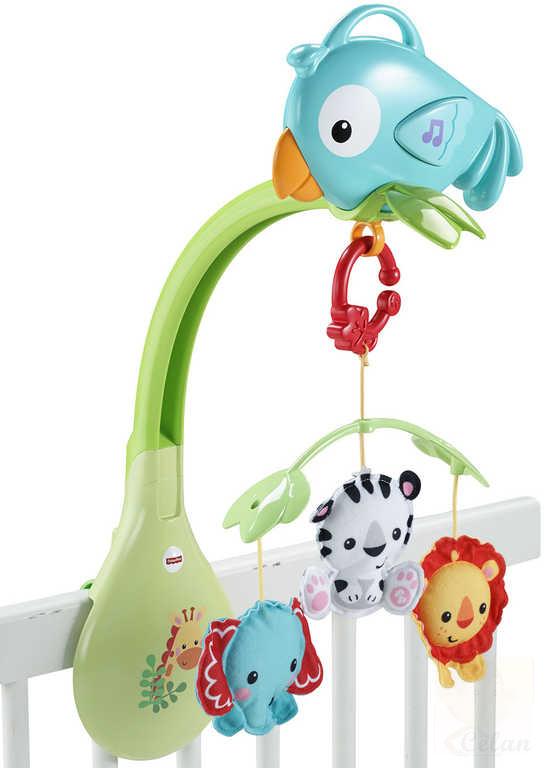 FISHER PRICE Baby zářící kolotoč se zvířátky 3v1 Rainforest