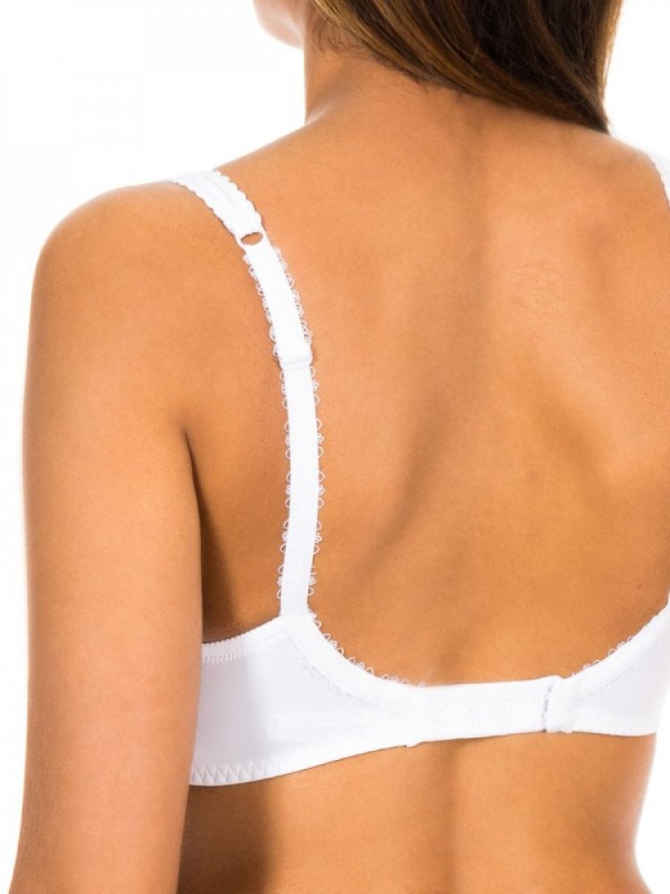 Bezkosticová nevyztužená podprsenka Playtex Flower Elegance P04MW  bílá, tělová 85CD, 95CD