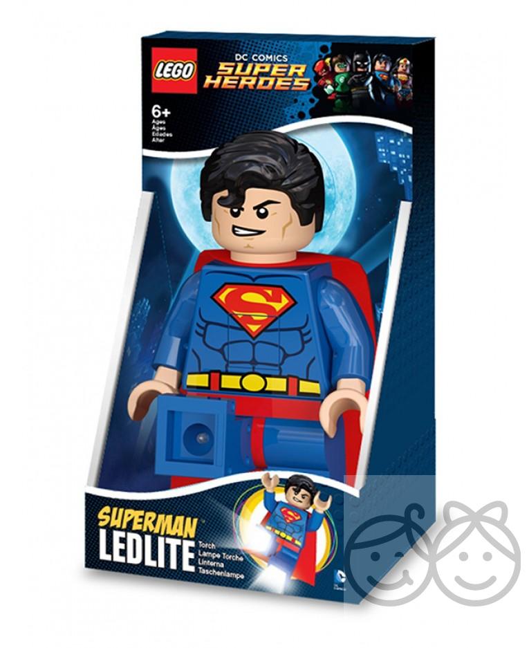 LED lampička baterka Superman Lego