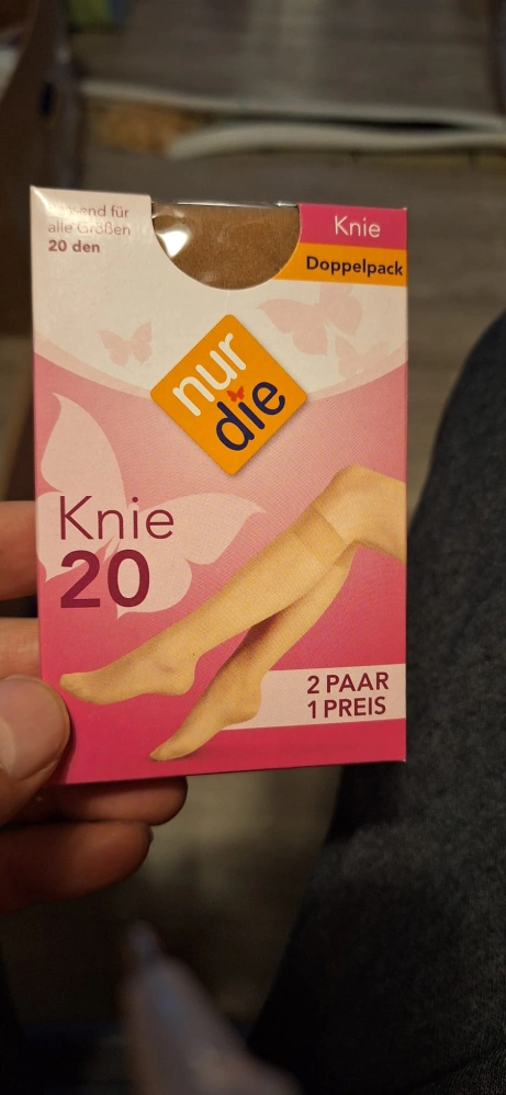 Dámské silonové podkolenky NUR DIE tm.tělová UNI - 2 páry
