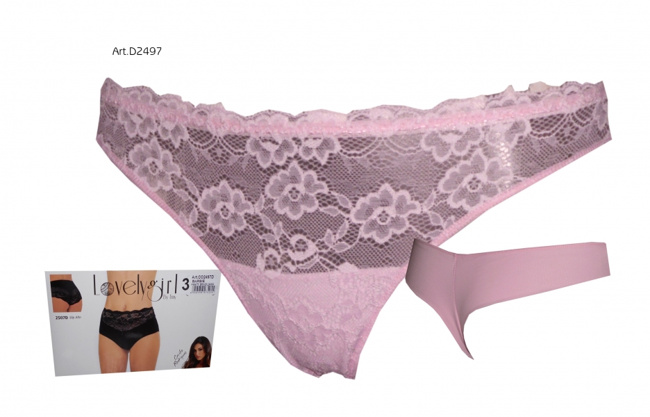 AKCE!!! Dámské brazilky kalhotky Lovelygirl 2497 modrá vel.M, XL