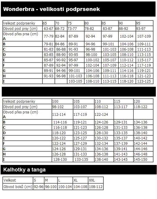 Dámská push up podprsenka Wonderbra 9443