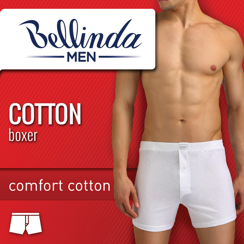 Pánské bavlněné trenýrky boxerky Bellinda COTTON BOXER vel.L černá