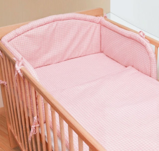 Mantinel s povlečením BabyTex kostička růžová SET